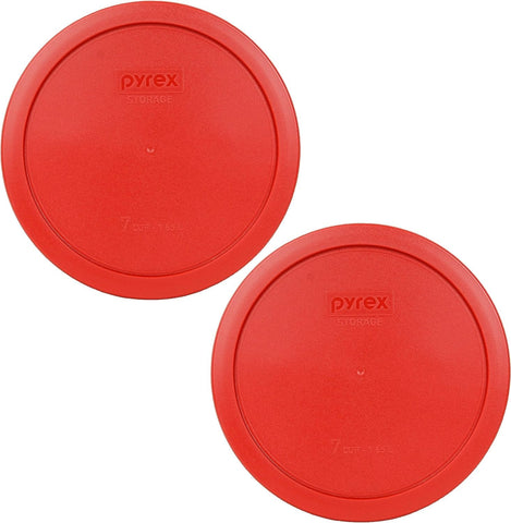 Pyrex 7402-PC two-pack lids seal bowls for freshness.