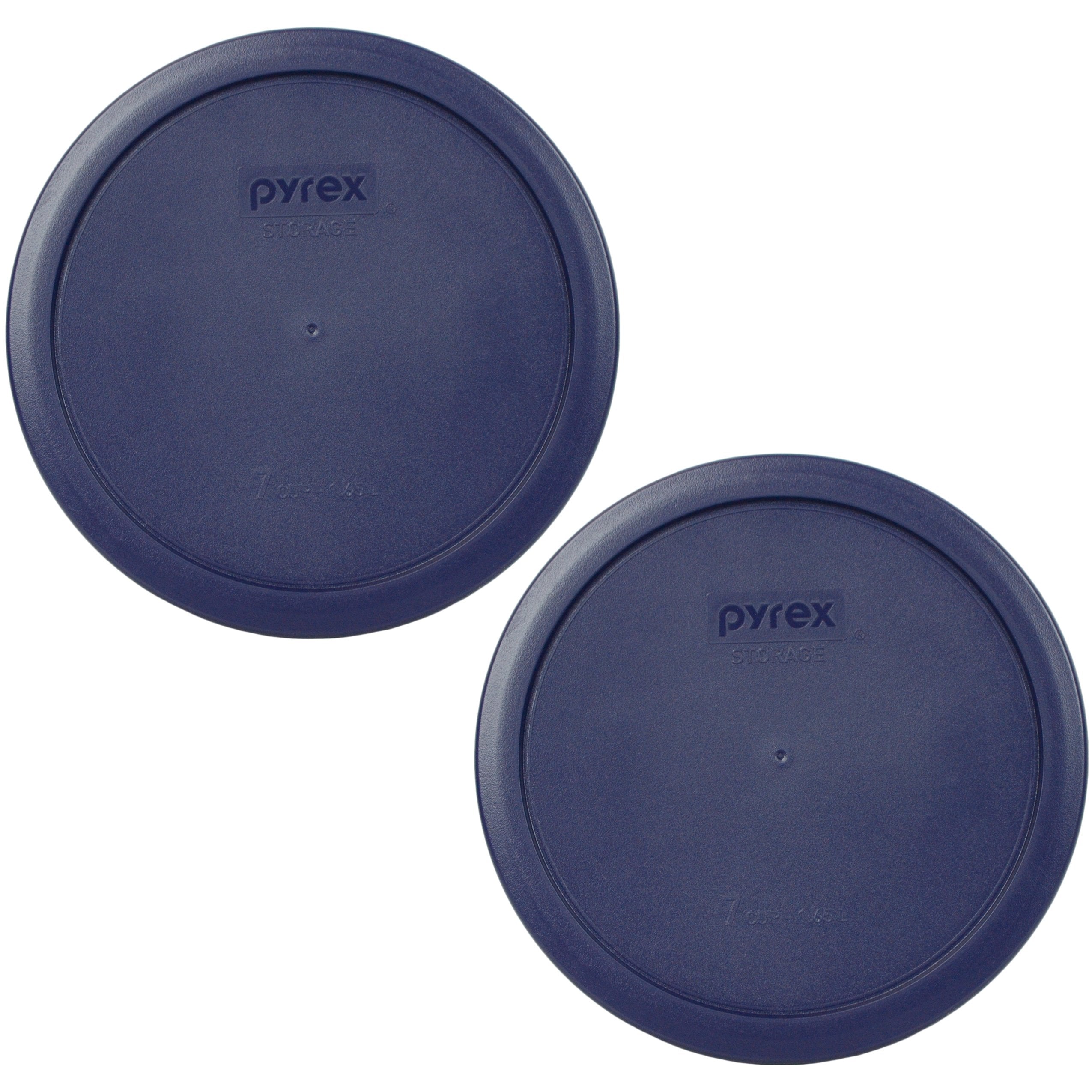 Pyrex 7402-PC blue lid for 6-7 cup round dishes, seals freshness and odor control.