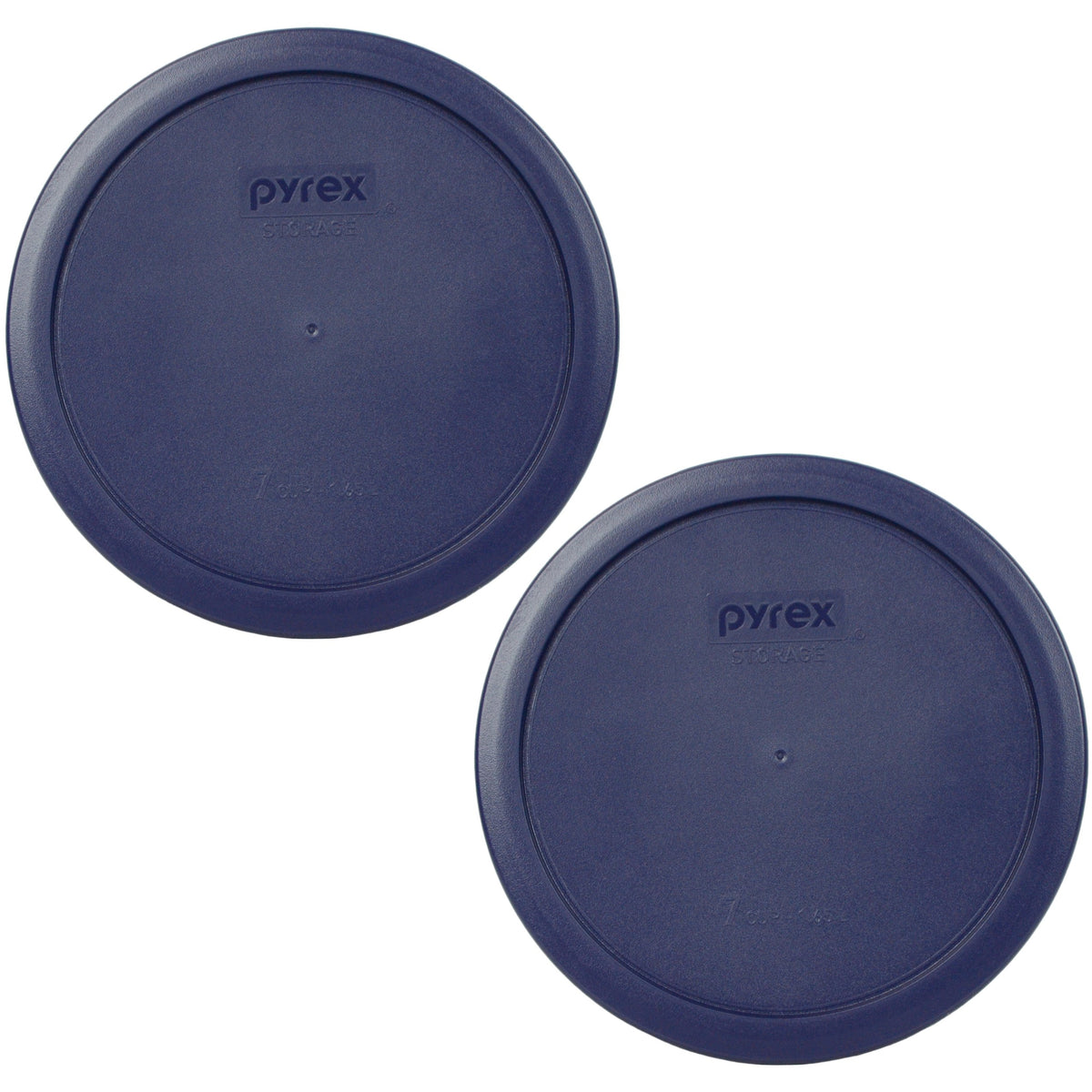 Pyrex 7402-PC blue lid for 6-7 cup round dishes, seals freshness and odor control.