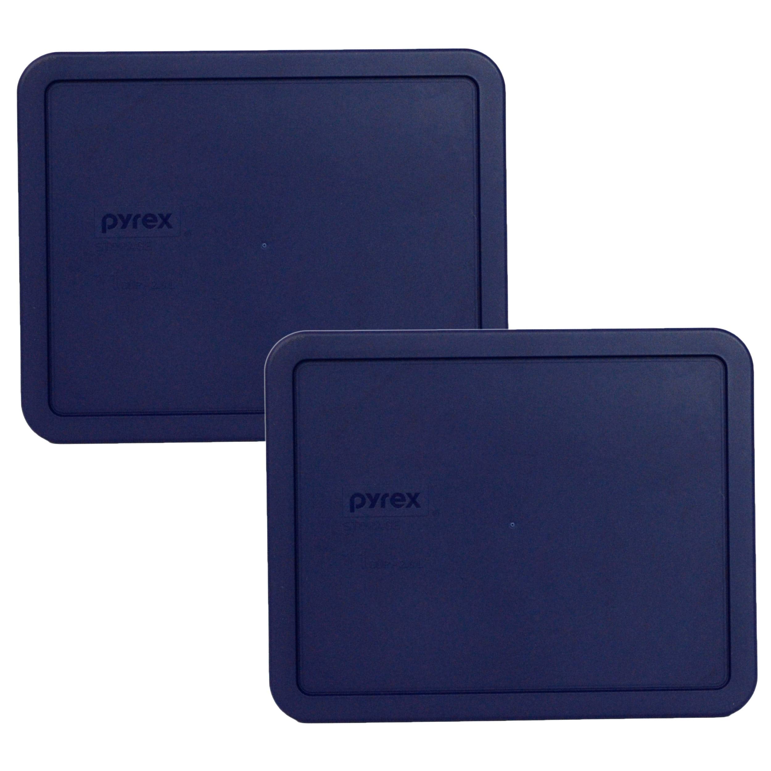 Pyrex blue lid for 11-cup rectangle dish enhances reusable storage