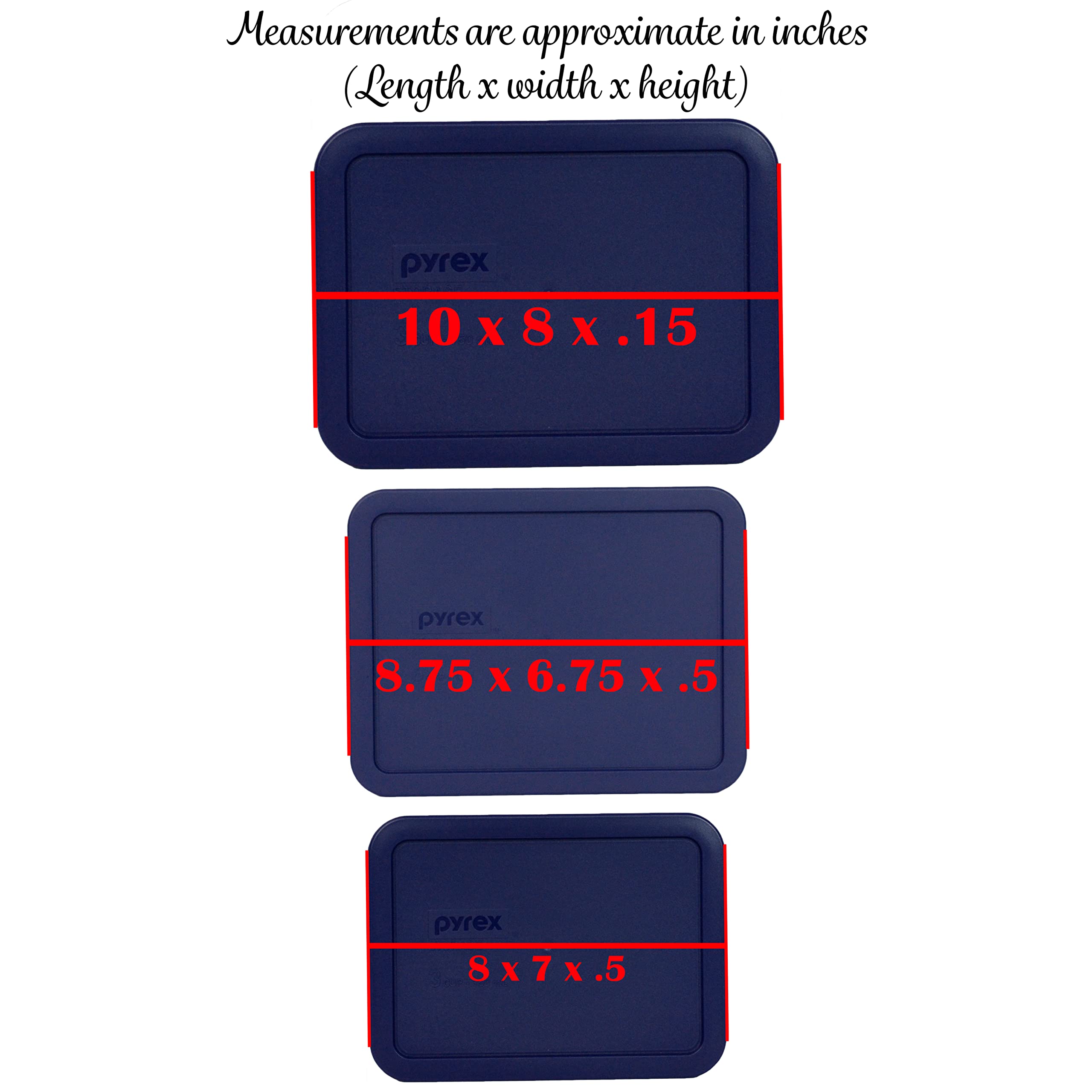 Pyrex blue 6-cup lid fits glass containers with durable, reusable seal.