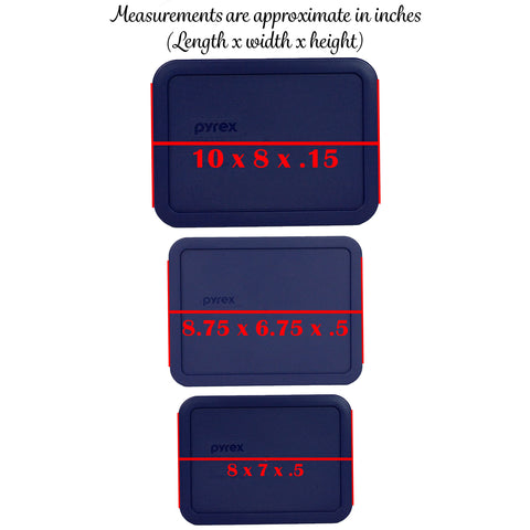 Pyrex blue 6-cup lid fits glass containers with durable, reusable seal.