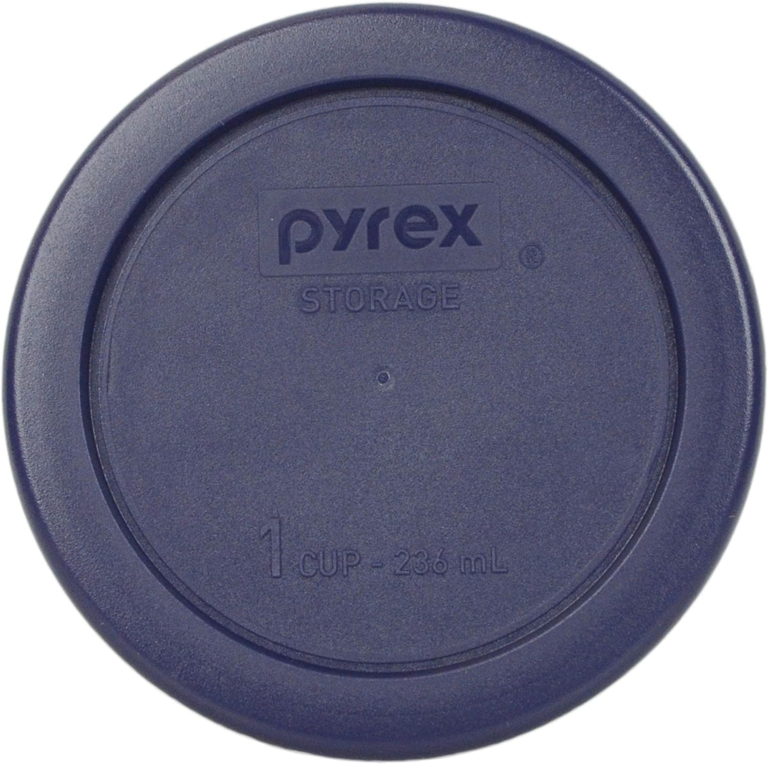 Pyrex blue lid in fridge scene showing secure storage and easy identification.