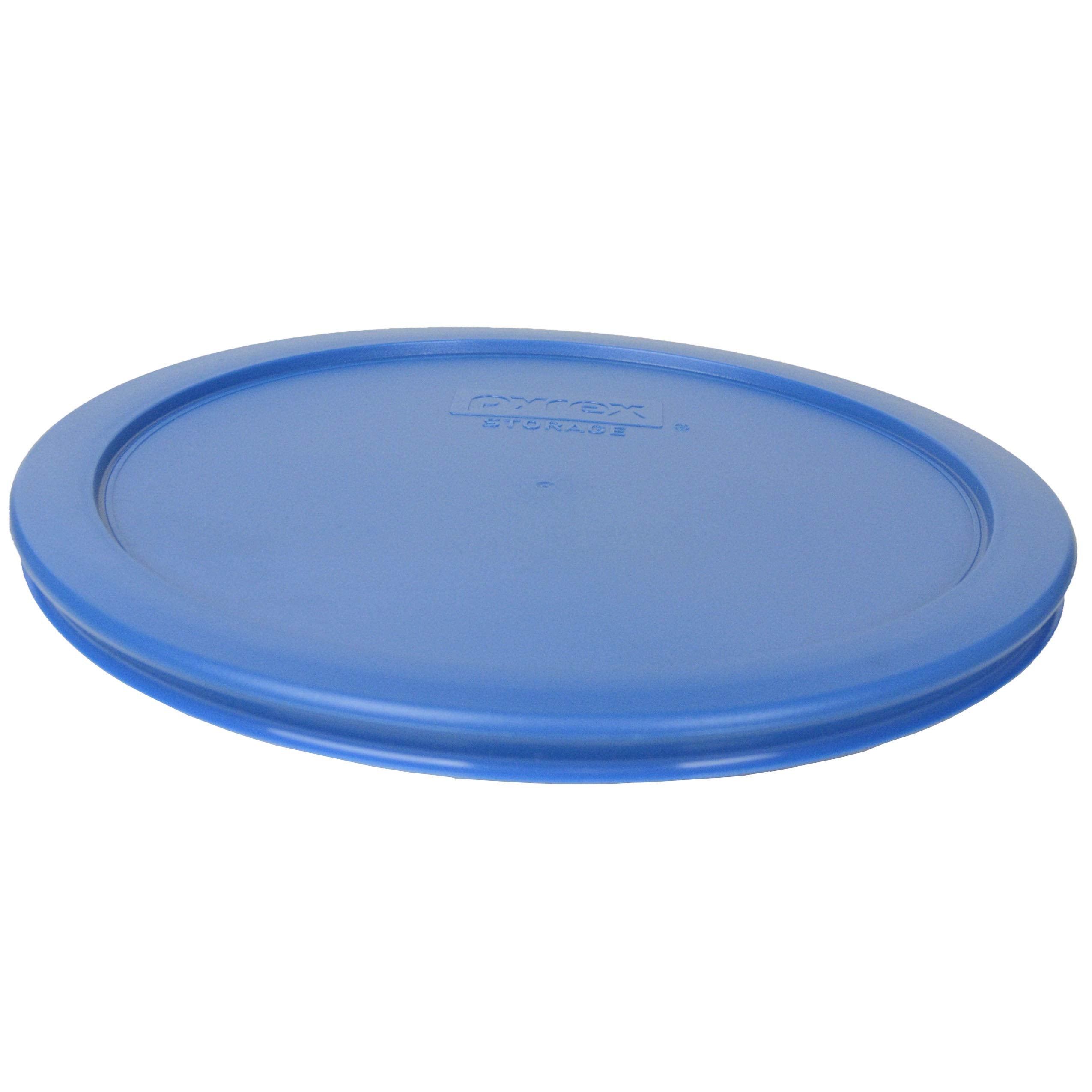Pyrex bowls with marine blue lids offer durable USA-made quality and easy dishwasher cleanup
