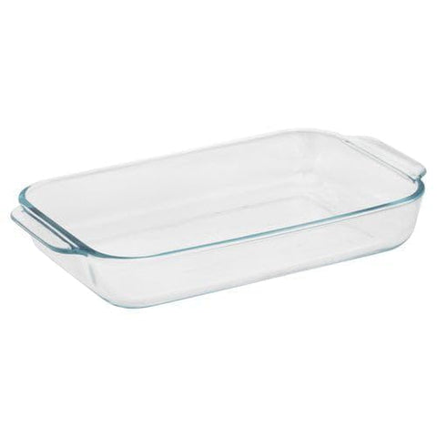 Pyrex Easy Grab 2-Qt dish featuring large handles for easy transport