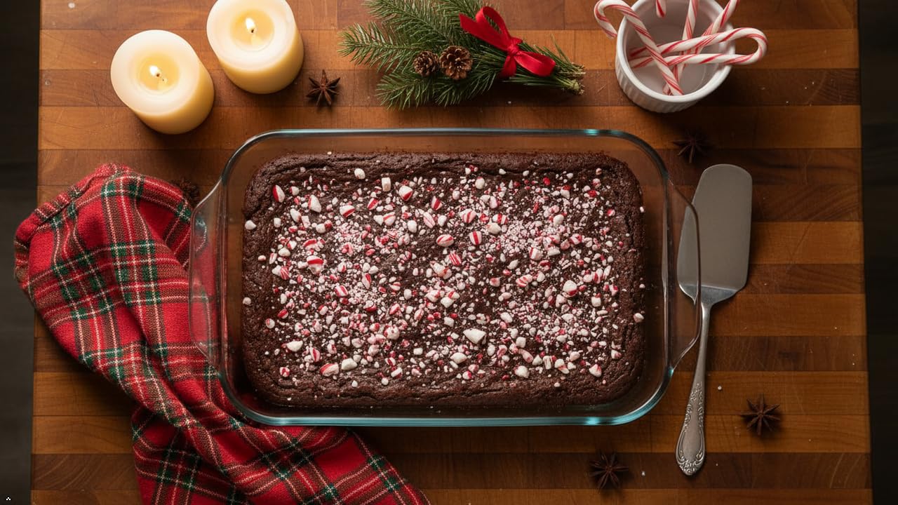 Even heat distribution in Pyrex dish helps bake evenly.