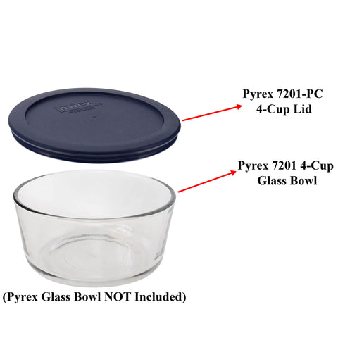 Three-pack Pyrex lids neatly stacked for easy replacement.