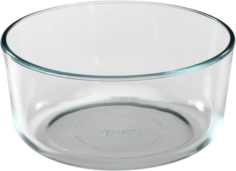 Pyrex Storage Plus glass nonporous round dish keeps flavors fresh.