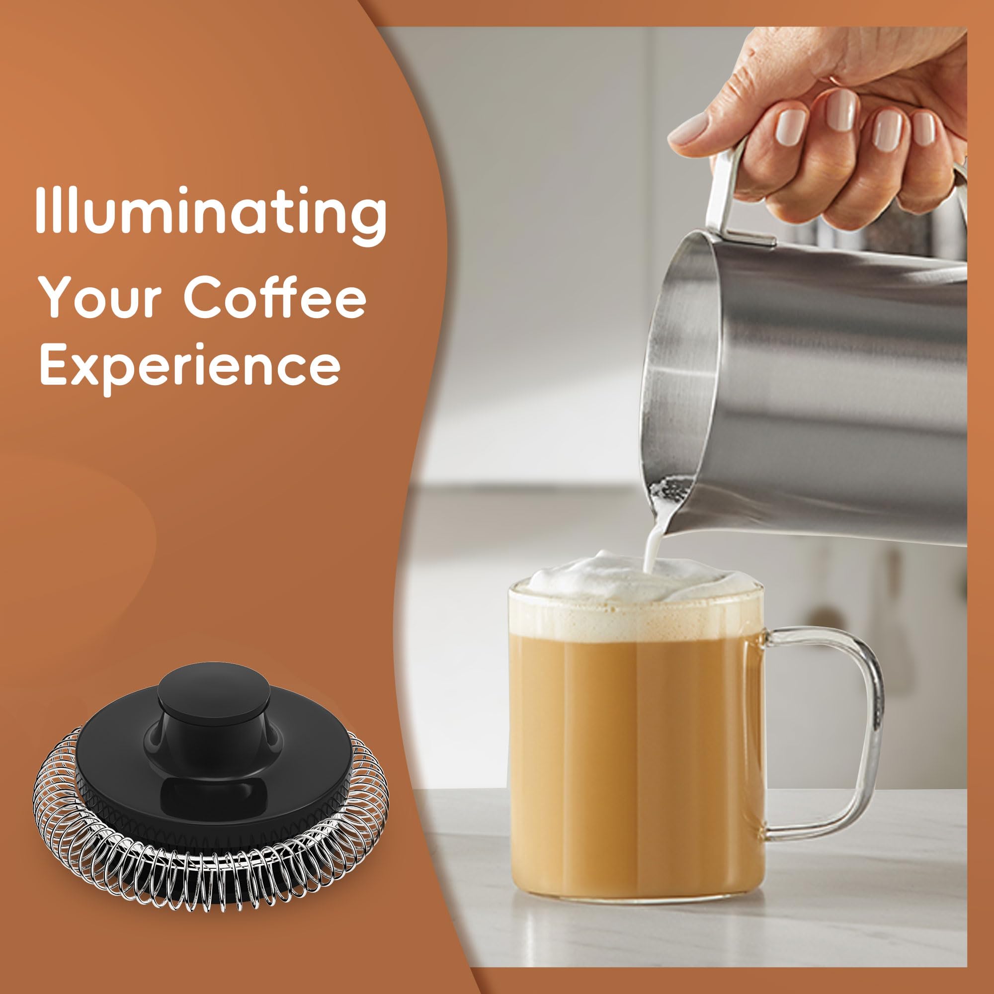 Pyxcxm dishwasher-safe parts simplify cleanup after frothing sessions.