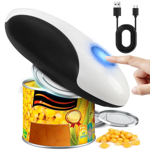 Pyxfeiiu electric can opener with smooth edge for safe, hands-free opening.