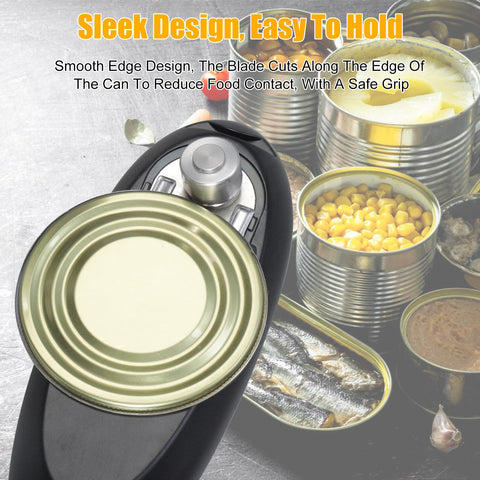 Pyxfeiiu stainless steel blade ensures durable, safe cutting along the can side.