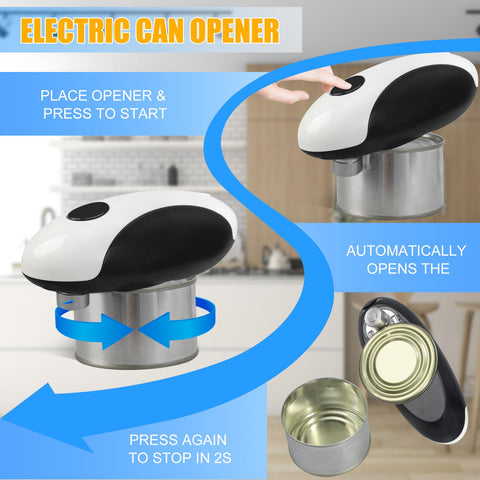 Pyxfeiiu USB rechargeable opener powers through cans without frequent battery swaps.