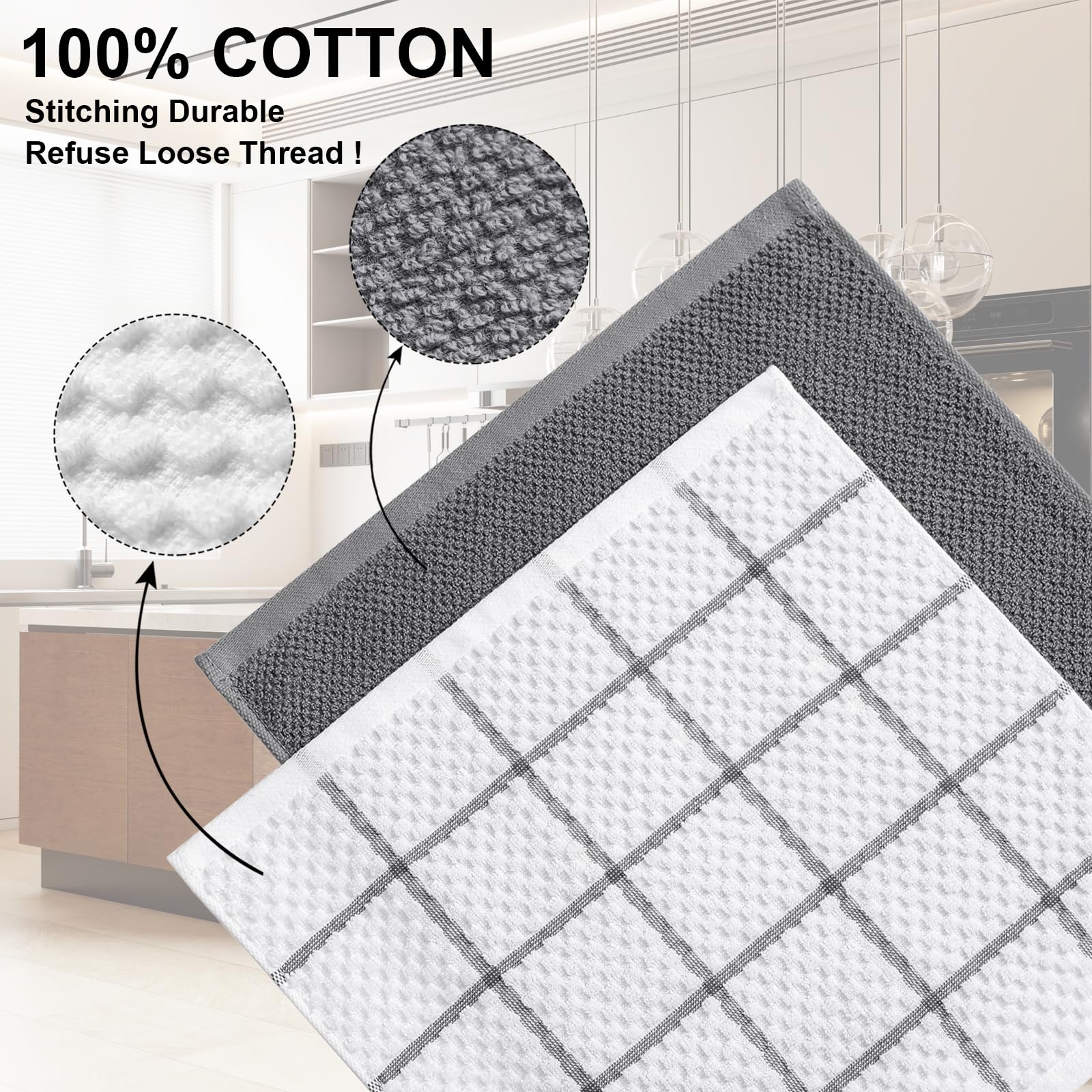qaj dishcloths 13x13 in use for fast cleanup with lint-free results