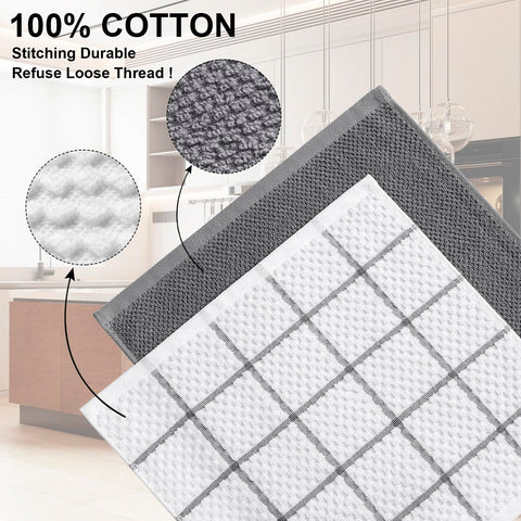qaj dishcloths 13x13 in use for fast cleanup with lint-free results
