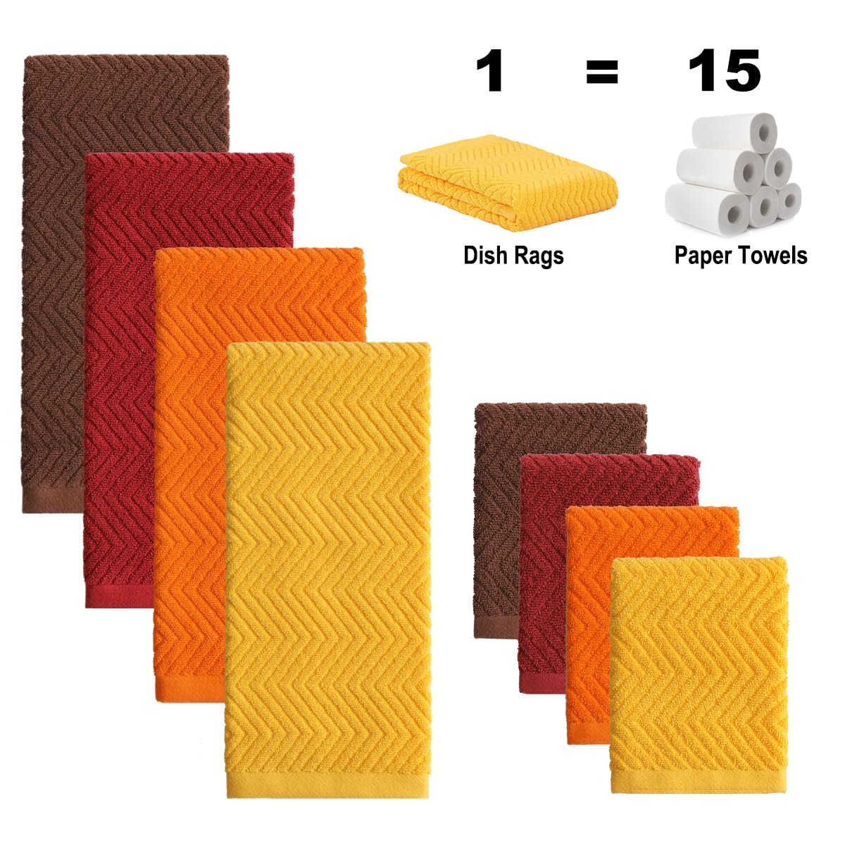 QAJ dishcloths 13x13 inches ready for quick wipe-downs and fast drying.