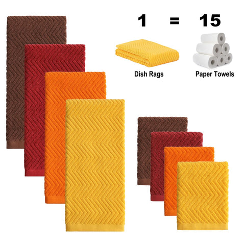 QAJ dishcloths 13x13 inches ready for quick wipe-downs and fast drying.