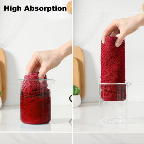 QAJ easy-care towels resist fading through cold or warm cycles.