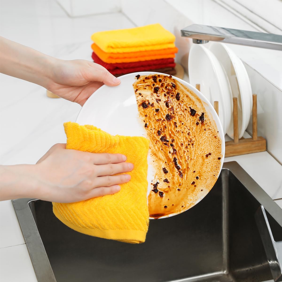 QAJ quick-drying design helps minimize paper towel waste.