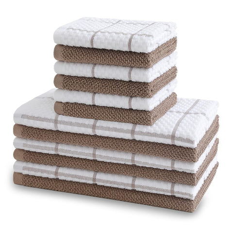 QAJ kitchen towels 16x25 inch, soft and absorbent for quick spill cleanup.