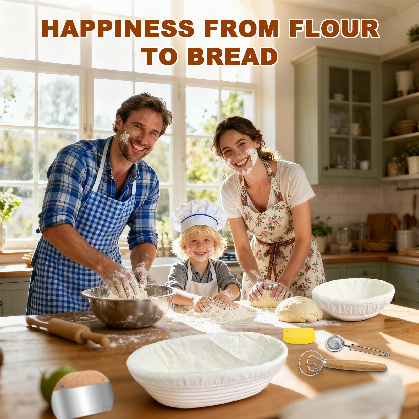 Qalvyn flour duster and silicone brush for cleanup