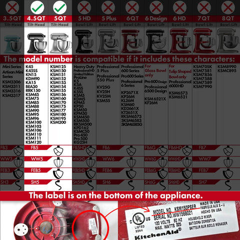 qAp hook installs easily on KitchenAid tilt-head mixers