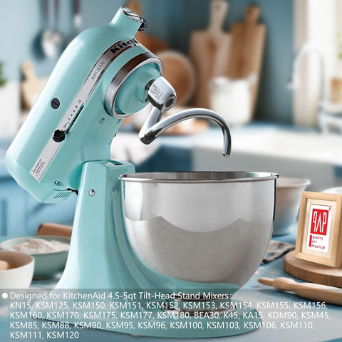 Close-up of the spiral design for efficient bread dough kneading with qAp hook