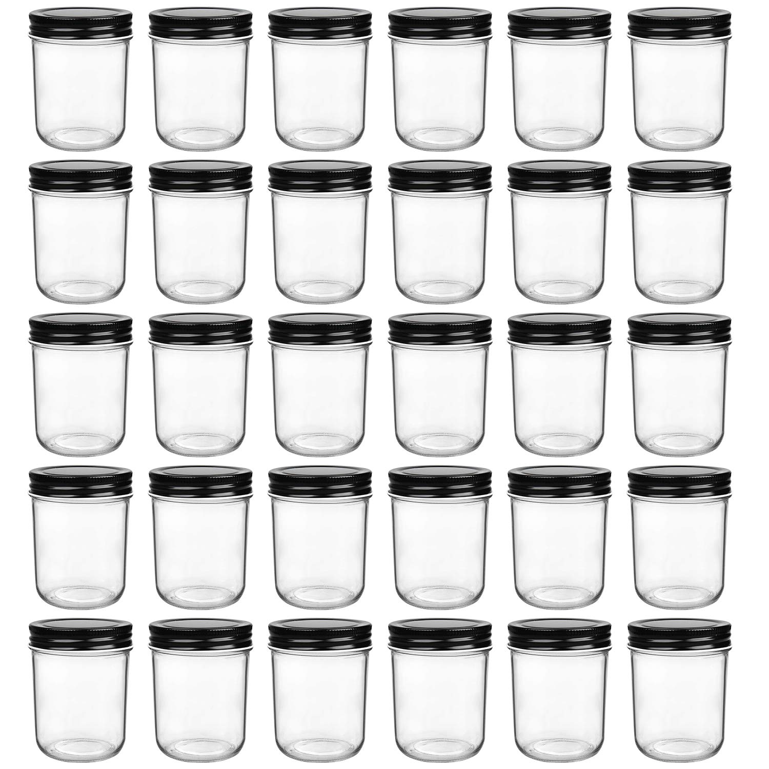 QAPPDA 6oz glass jar with wide mouth ideal for honey storage