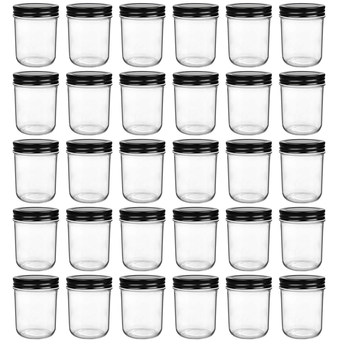 QAPPDA 6oz glass jar with wide mouth ideal for honey storage