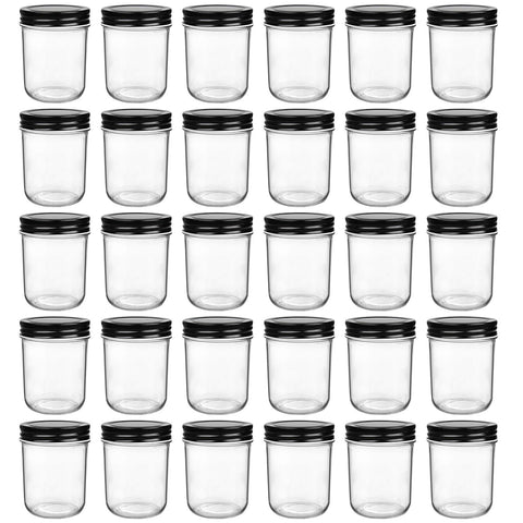 QAPPDA 6oz glass jar with wide mouth ideal for honey storage