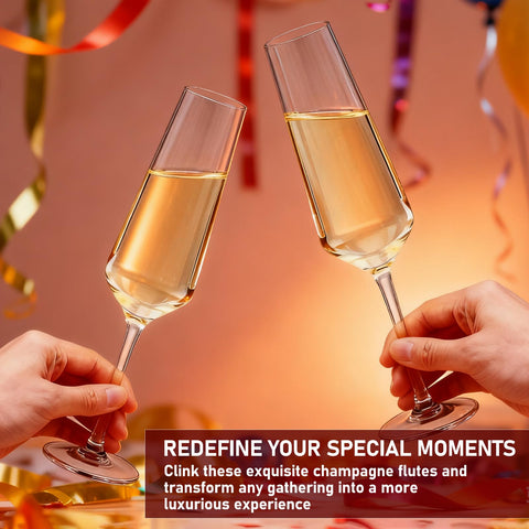 QAPPDA tapered bubble-locking bulb preserves fizz for longer sipping.