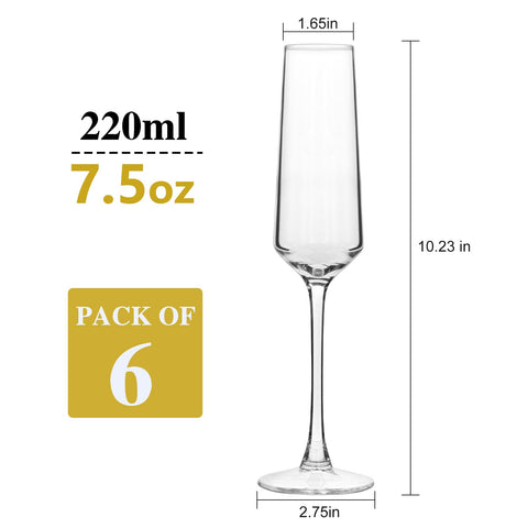 QAPPDA champagne glasses showing integrated elegant shape for special occasions.