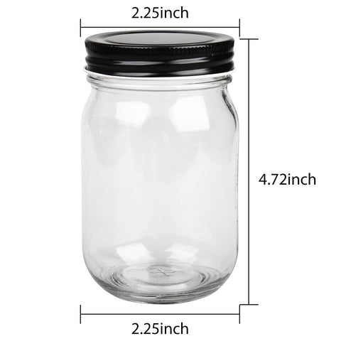 QAPPDA Mason Jars wide-mouth lids for easy filling and cleaning