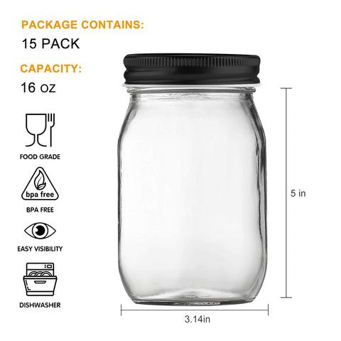 QAPPDA transparent glass shows contents clearly for quick inventory checks