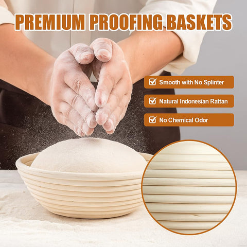 Qavinch oval 10-inch proofing basket supports shaping artisanal loaves