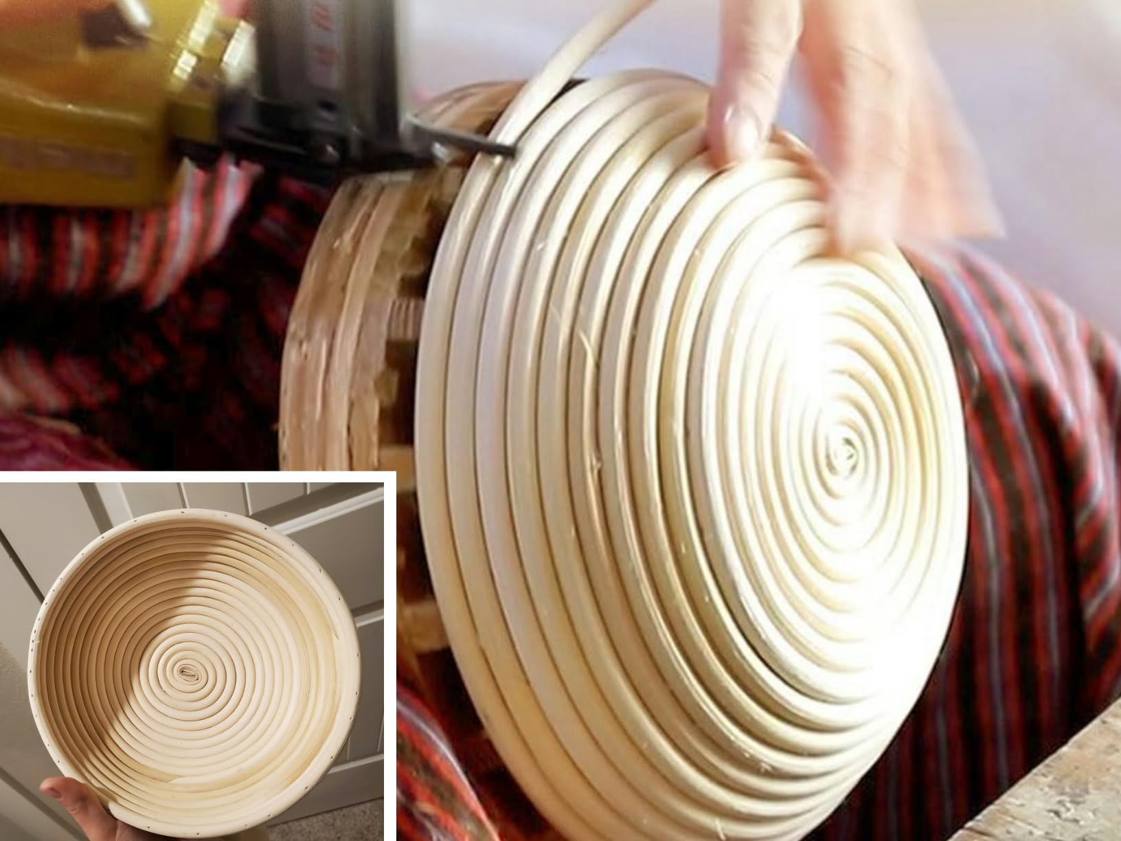 Qavinch dough proofing in basket showing even rise and texture