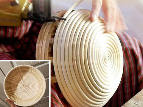 Qavinch dough proofing in basket showing even rise and texture