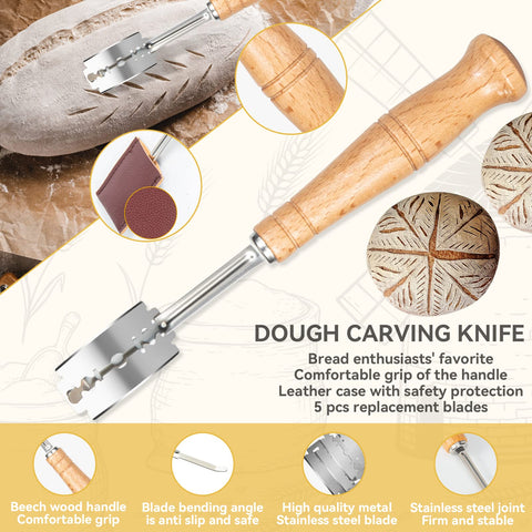 Qbily bread blades pack enabling versatile scoring