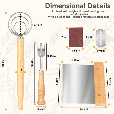 Qbily dough scraper tool for clean dough separation