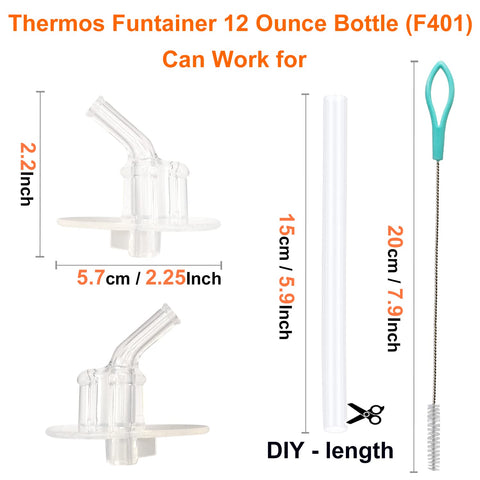 QBoyi silicone straw stems for Thermos Funtainer, long-lasting sipping components.
