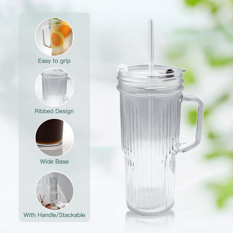 QBrBk 24oz tumbler with large capacity for iced drinks.
