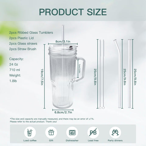 QBrBk 9.84-inch glass straw for thorough sipping to the bottom.