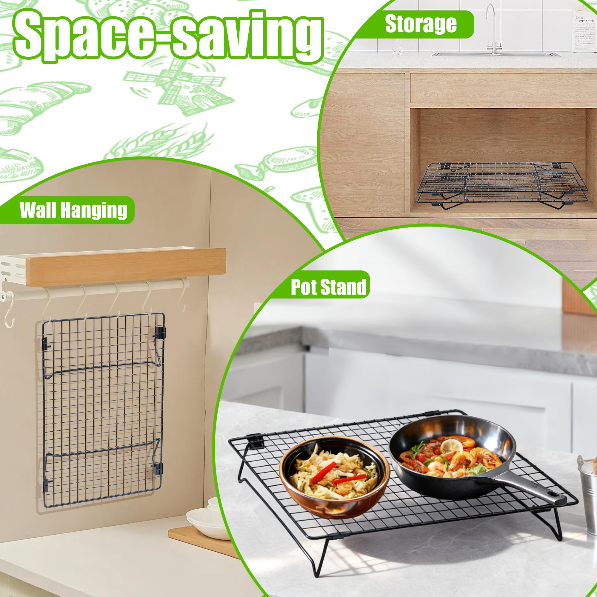 QCCTPUU rack doubles as roasting vegetables shelf.