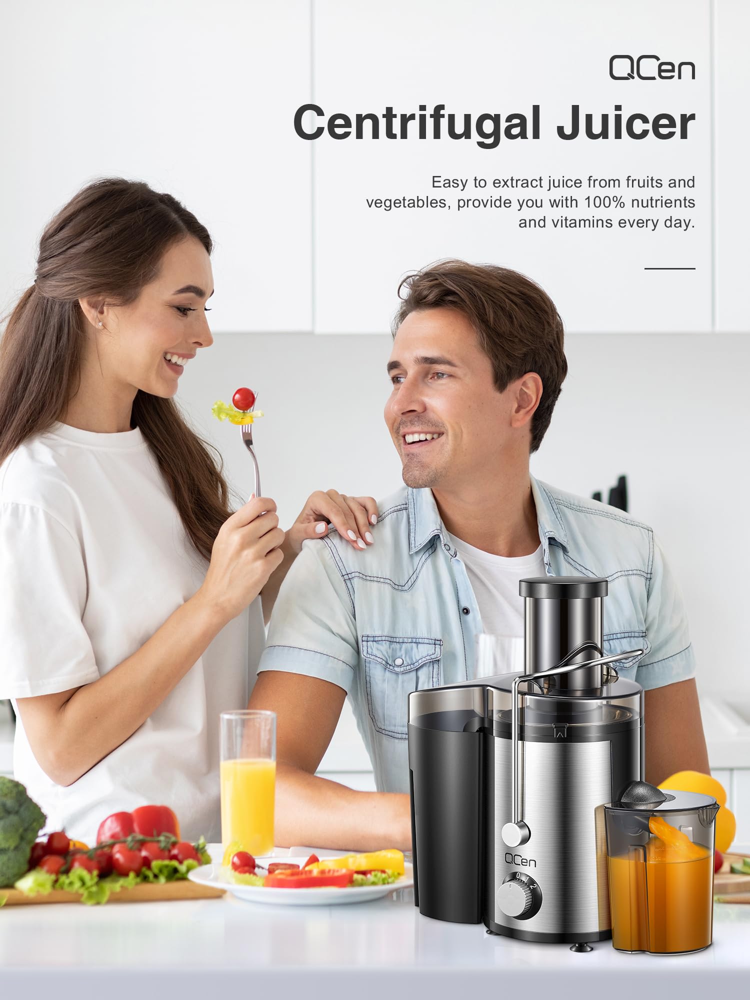 QCen compact design fits neatly on kitchen counters.