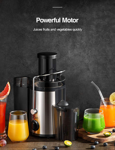 QCen juicer safety lock ensures secure operation.