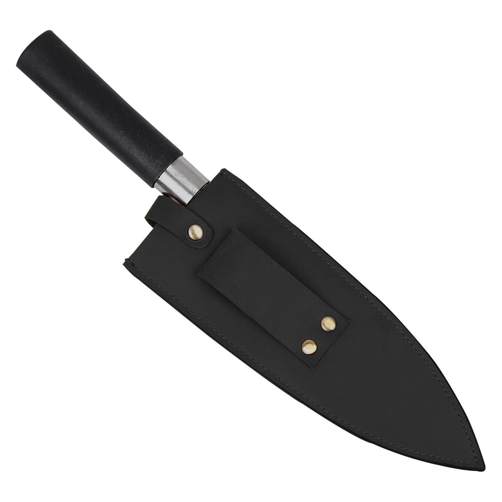 Qchengsan cowhide knife sheath for an 8-inch blade, protective in storage