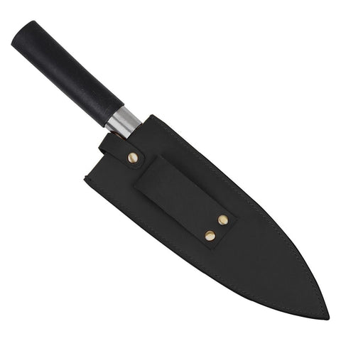 Qchengsan cowhide knife sheath for an 8-inch blade, protective in storage