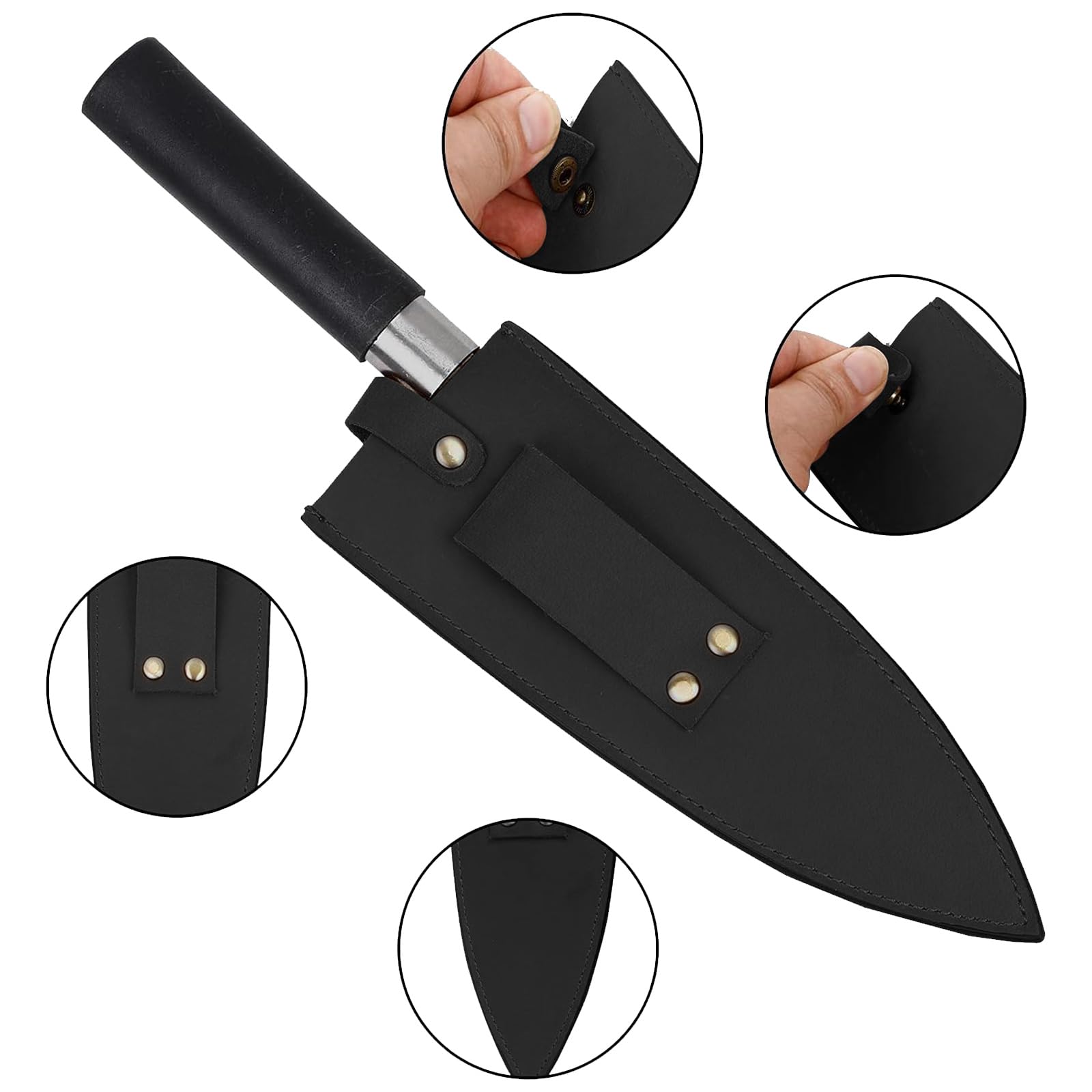 Durable leather edge guard from Qchengsan protects blades
