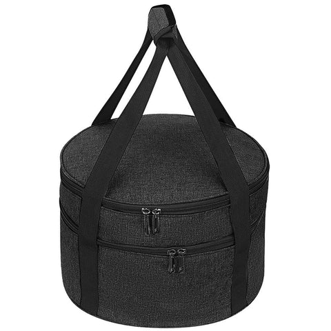 QCWN casserole carrier with 12.5-inch footprint and durable fabric for reliable potluck transport.