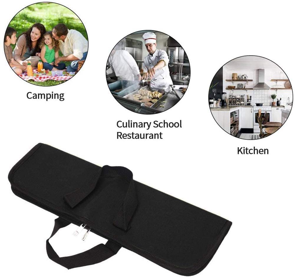 QEES knife bag offers wide application for honing steel and various knives.