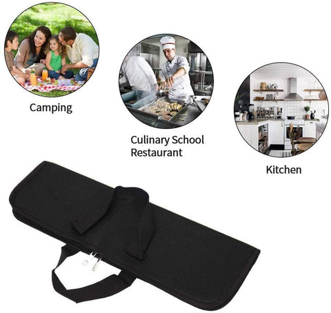 QEES knife bag offers wide application for honing steel and various knives.